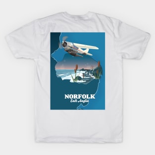 Norfolk East Anglia map T-Shirt